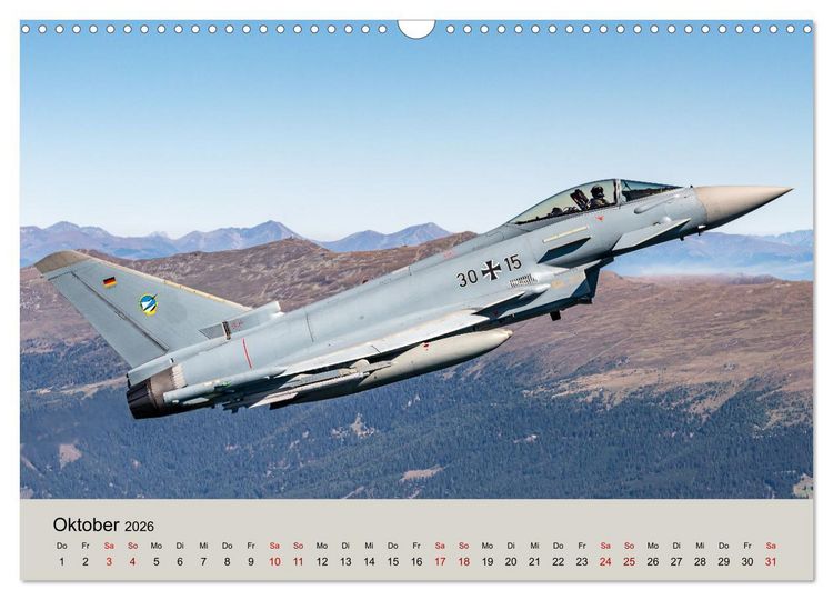 Produktbild: Kampfjet Eurofighter Typhoon (Wandkalender 2026 DIN A3 quer), CALVENDO Monatskalender