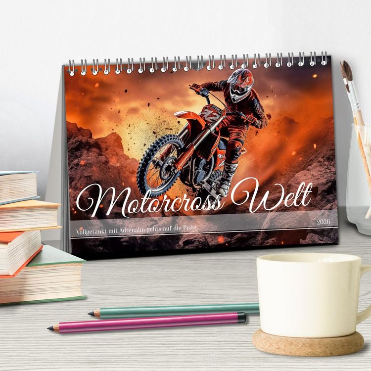Produktbild: Motorcross Welt (Tischkalender 2026 DIN A5 quer), CALVENDO Monatskalender