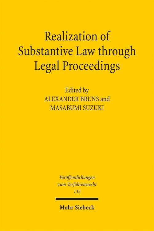 Produktbild: Realization of Substantive Law through Legal Proceedings