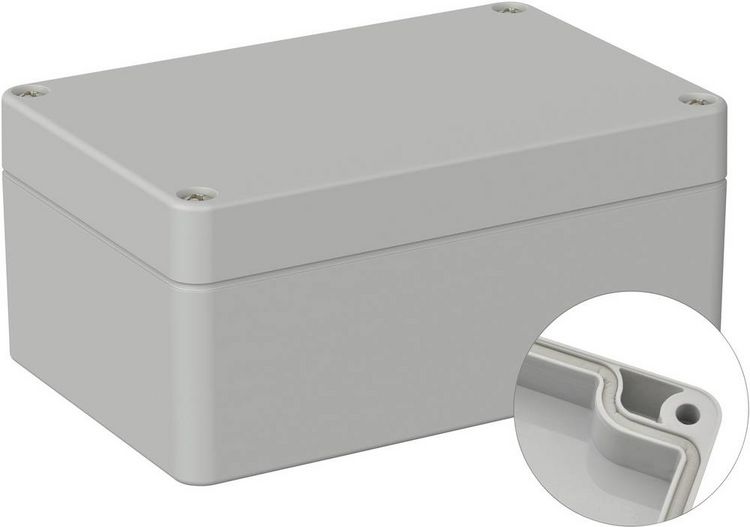 Produktbild: TRU COMPONENTS TC-9065608 Industrie-Geh&auml;use 120 x 80 x 55 ABS Lichtgrau (RAL 7035) 1St.