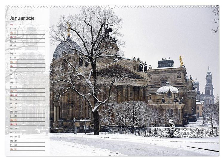 Produktbild: Wundersch&ouml;nes Dresden (hochwertiger Premium Wandkalender 2026 DIN A2 quer), Kunstdruck in Hochglanz