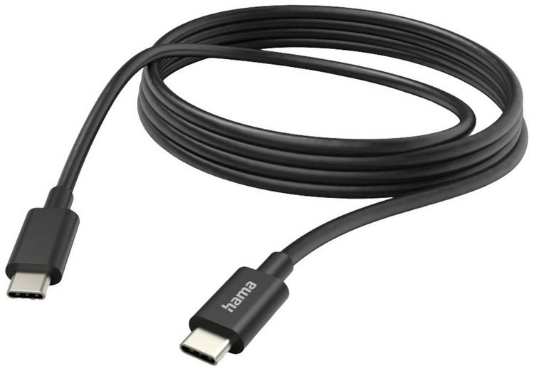 Produktbild: hama 00201593 Ladekabel, USB-C - USB-C, 3 m, Schwarz