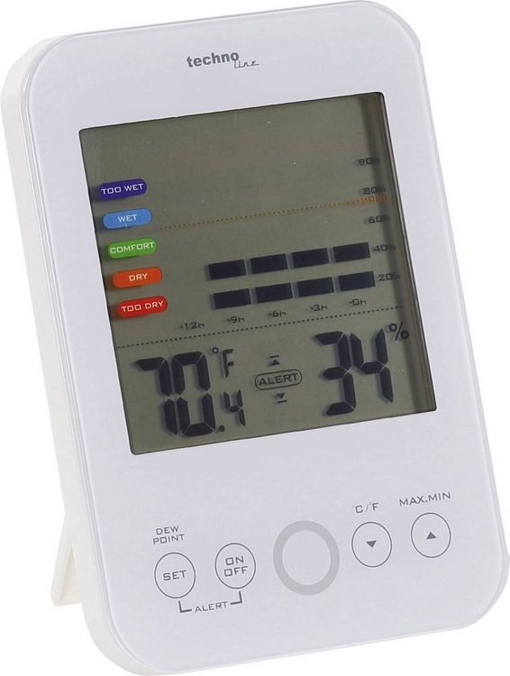 Produktbild: Techno Line WS 9422 Luftfeuchtemessger&auml;t (Hygrometer) 20 % rF 95 % rF Taupunkt-/Schimmelwarnanzeige
