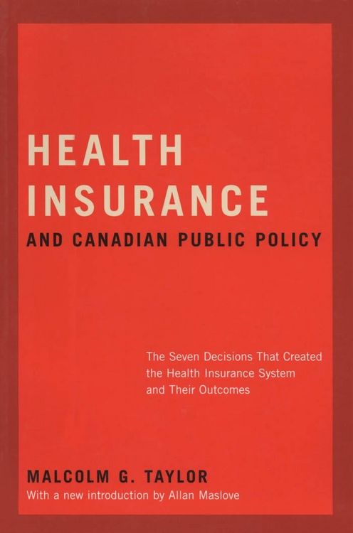 Produktbild: Health Insurance and Canadian Public Policy