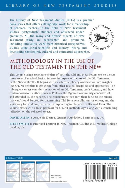 Produktbild: Methodology in the Use of the Old Testament in the New