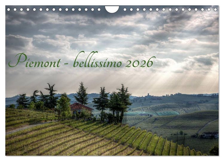 Produktbild: Piemont - bellissimo 2026 (Wandkalender 2026 DIN A4 quer), CALVENDO Monatskalender