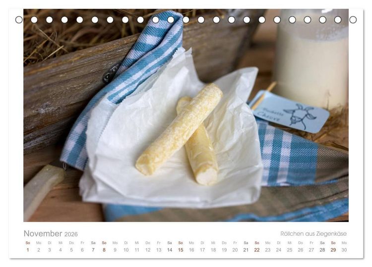 Produktbild: Der K&auml;sekalender Edel und lecker (Tischkalender 2026 DIN A5 quer), CALVENDO Monatskalender