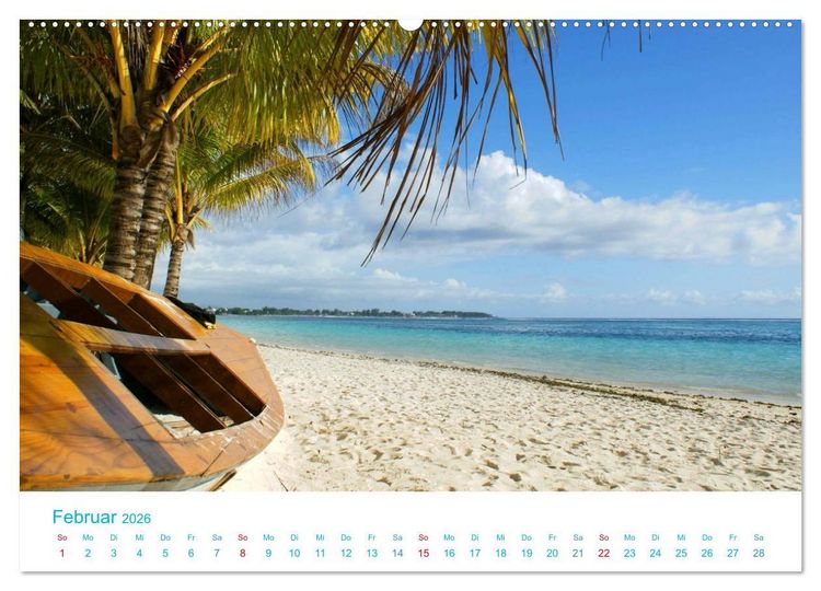 Produktbild: Unter Palmen 2026. Impressionen von den sch&ouml;nsten Str&auml;nden der Welt (hochwertiger Premium Wandkalender 2026 DIN A2 quer), Kunstdruck in Hochglanz