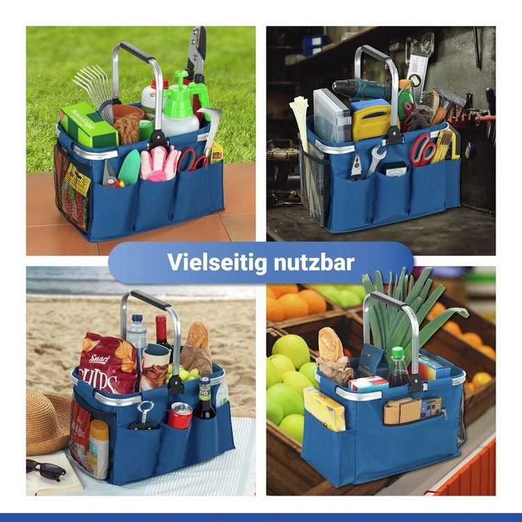 Produktbild: Universal Outdoor Korb 37 L, Blau, variable Inneneinteilung dank Klettfixierung