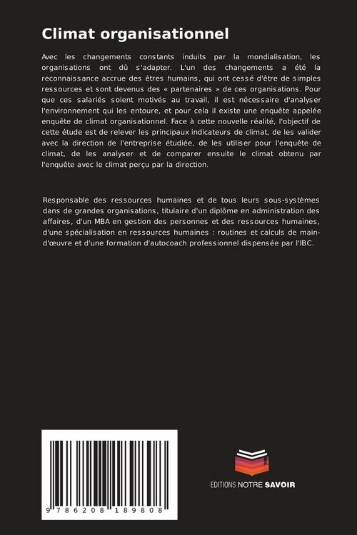 Produktbild: Climat organisationnel