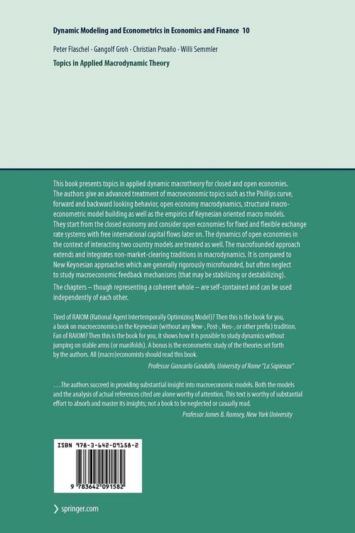 Produktbild: Topics in Applied Macrodynamic Theory