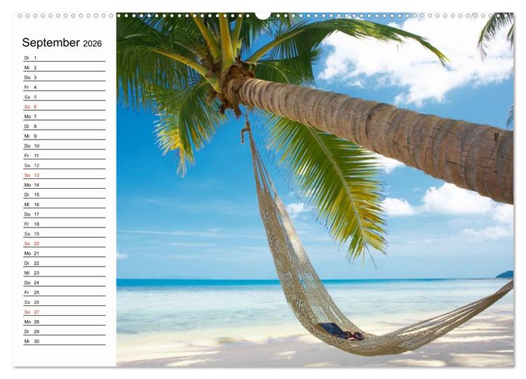 Produktbild: Paradiese. Karibik und S&uuml;dsee &uuml;ber und unter Wasser (hochwertiger Premium Wandkalender 2026 DIN A2 quer), Kunstdruck in Hochglanz