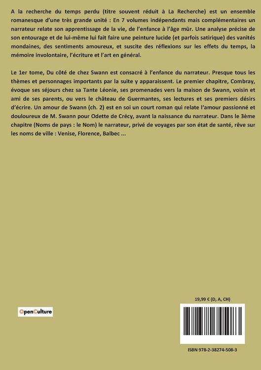 Produktbild: &Agrave; la recherche du temps perdu