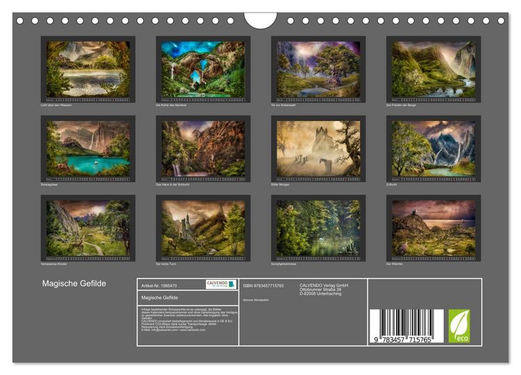 Produktbild: Magische Gefilde (Wandkalender 2026 DIN A4 quer), CALVENDO Monatskalender