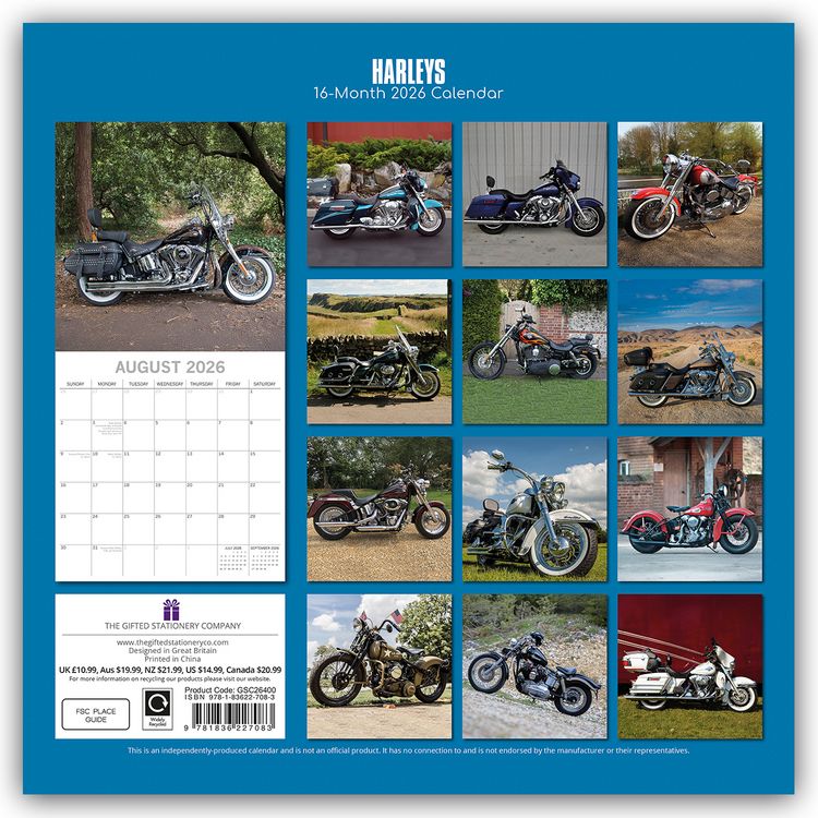 Produktbild: Harleys – Harley Davidson 2026 – 16-Monatskalender