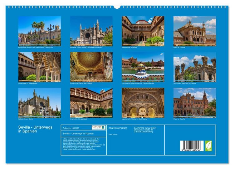 Produktbild: Sevilla - Unterwegs in Spanien (hochwertiger Premium Wandkalender 2026 DIN A2 quer), Kunstdruck in Hochglanz