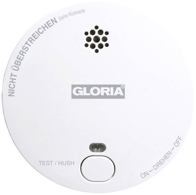 Produktbild: Gloria R1 Rauchwarnmelder batteriebetrieben (&Oslash; x H) 100mm x 33mm