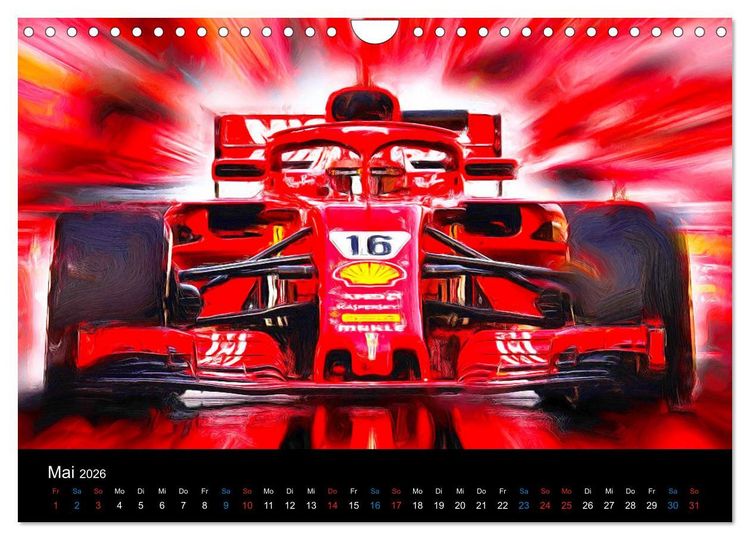 Produktbild: Rote Renner aus Italien (Wandkalender 2026 DIN A4 quer), CALVENDO Monatskalender