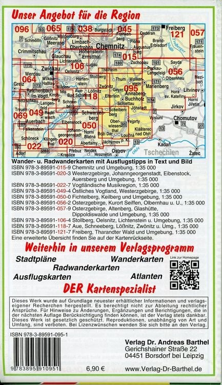 Produktbild: Große Wander-, Ski- und Radwanderkarte Obererzgebirge