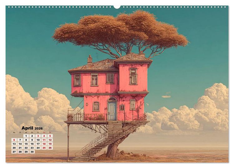 Produktbild: Ein Zuhause ist kein Winkelma&szlig;, sondern ein Gef&uuml;hl (Wandkalender 2026 DIN A2 quer), CALVENDO Monatskalender
