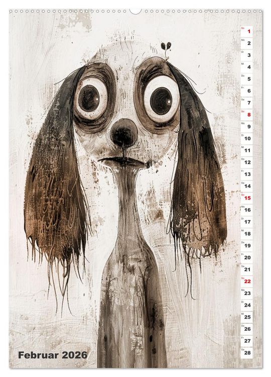 Produktbild: Hund mit Pfiff (Wandkalender 2026 DIN A2 hoch), CALVENDO Monatskalender