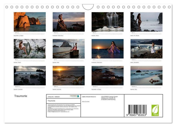 Produktbild: Traumorte (Wandkalender 2026 DIN A4 quer), CALVENDO Monatskalender