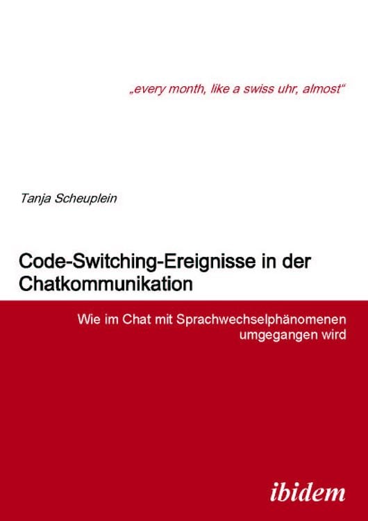 Produktbild: Code-Switching-Ereignisse in der Chatkommunikation