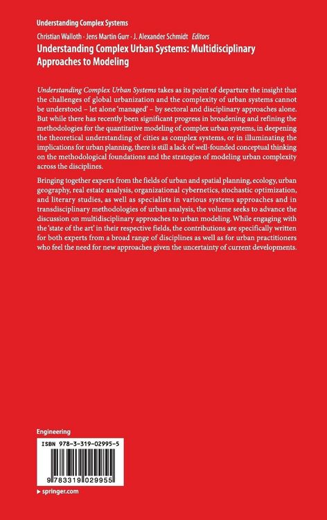 Produktbild: Understanding Complex Urban Systems: Multidisciplinary Approaches to Modeling