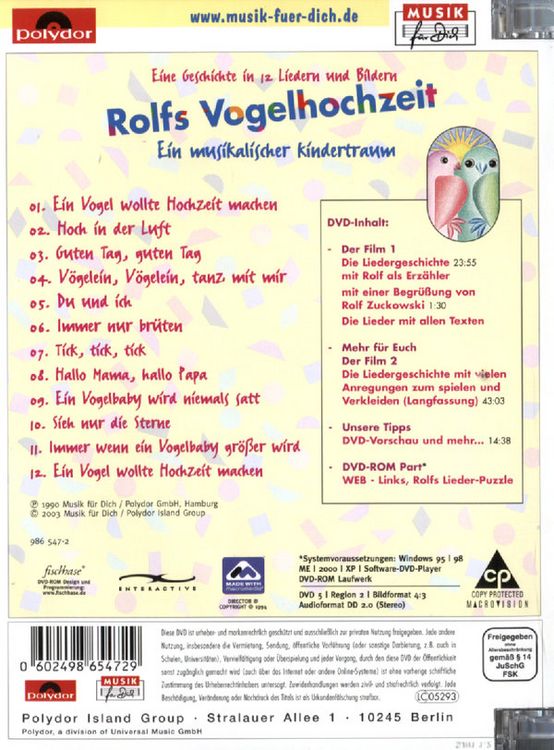 Produktbild: Rolfs Vogelhochzeit-Ein musikalischer Kindertrau
