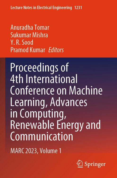 Produktbild: Proceedings of 4th International Conference on Machine Learning, Advances in Computing, Renewable Energy and Communication
