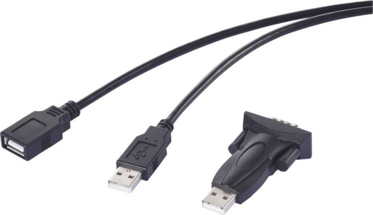 Produktbild: Renkforce USB 2.0, Seriell Adapter [1x USB - 1x RS232-Stecker] 1.00m