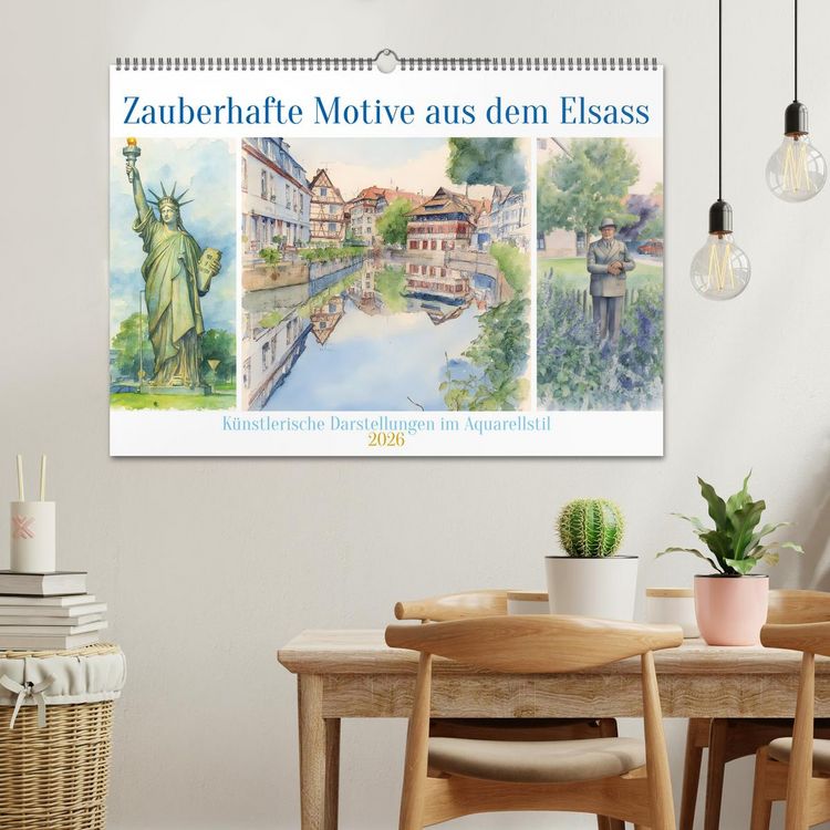 Produktbild: Zauberhafte Motive aus dem Elsass (Wandkalender 2026 DIN A2 quer), CALVENDO Monatskalender