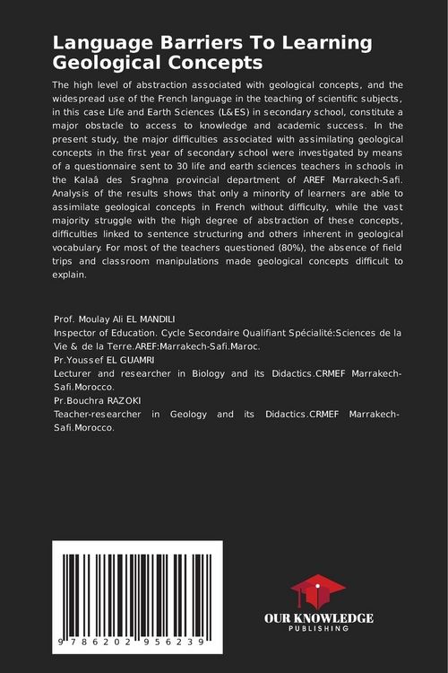 Produktbild: Language Barriers To Learning Geological Concepts