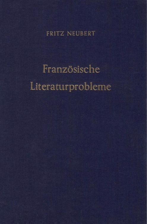 Produktbild: Franz&ouml;sische Literaturprobleme.