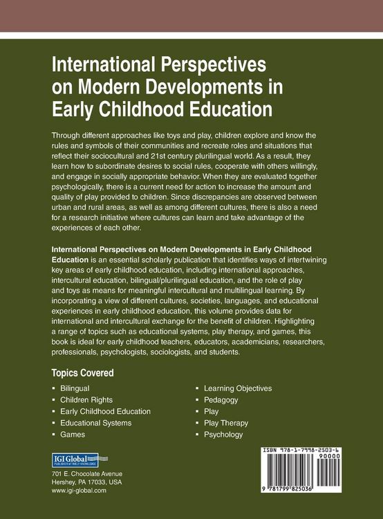 Produktbild: International Perspectives on Modern Developments in Early Childhood Education