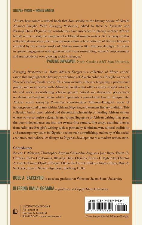 Produktbild: Emerging Perspectives on Akachi Adimora-Ezeigbo
