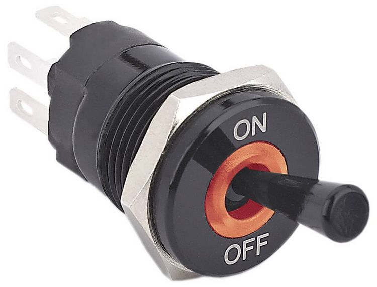 Produktbild: TRU COMPONENTS TC-14378420 Kippschalter 250 V/AC 15A 1 x Ein/Aus IP67 1St.