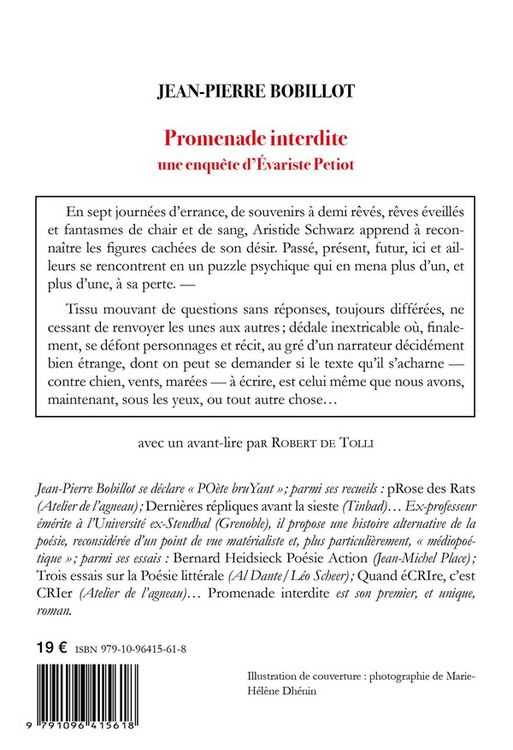 Produktbild: Promenade interdite enquete d'e