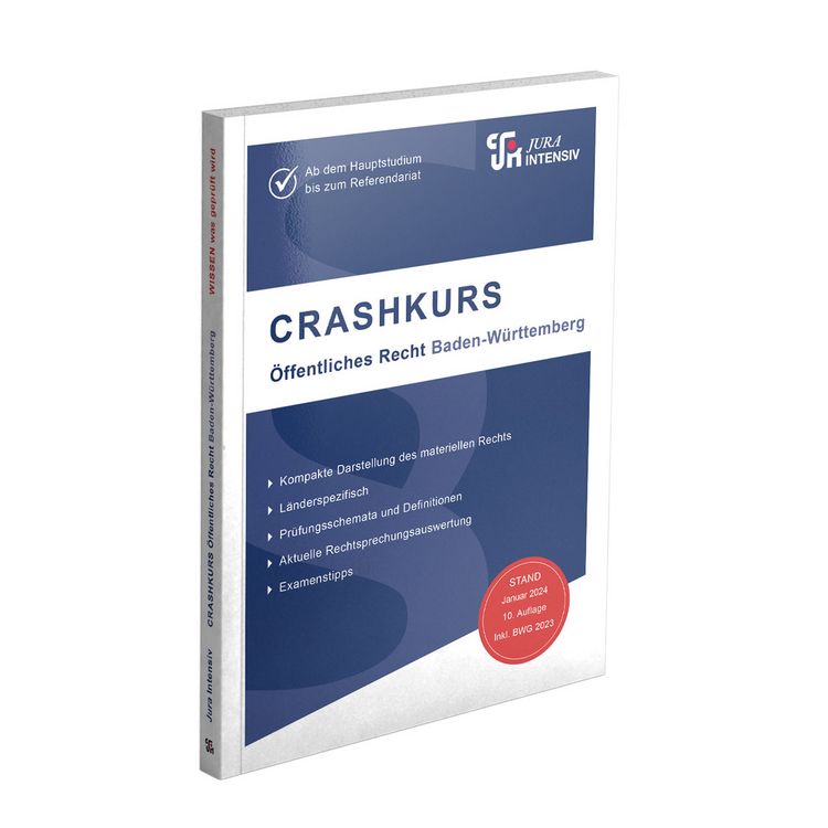 Produktbild: CRASHKURS &Ouml;ffentliches Recht - Baden-W&uuml;rttemberg