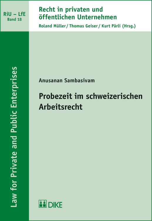 Produktbild: Probezeit im schweizerischen Arbeitsrecht