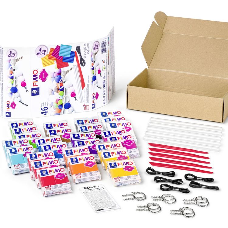 Produktbild: STAEDTLER FIMO soft 8023, ofenhärtende Modelliermasse, Set Basic XXL, 26 x 57 g FIMO soft Blöcke