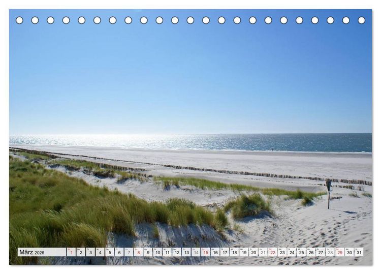 Produktbild: Amrum &ndash; Trauminsel in der Nordsee (Tischkalender 2026 DIN A5 quer), CALVENDO Monatskalender
