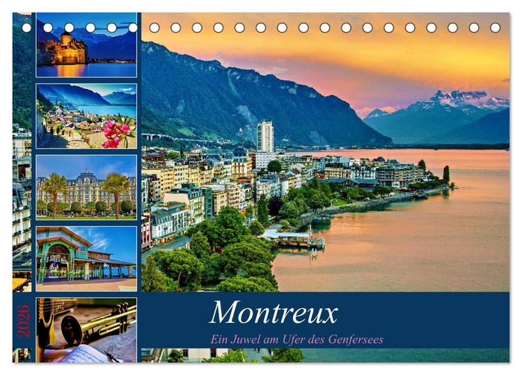 Produktbild: Montreux - ein Juwel am Ufer des Genfersees (Tischkalender 2026 DIN A5 quer), CALVENDO Monatskalender