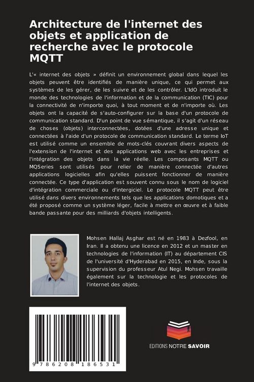 Produktbild: Architecture de l'internet des objets et application de recherche avec le protocole MQTT