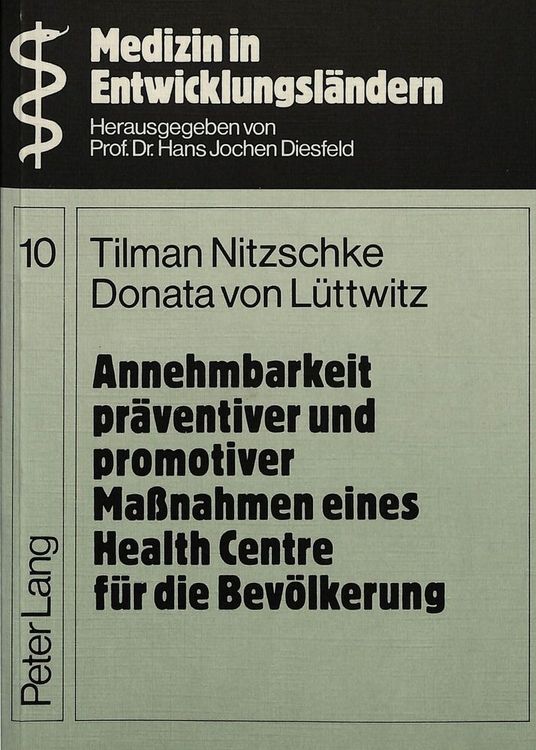 Produktbild: Annehmbarkeit pr&auml;ventiver und promotiver Massnahmen eines Health Centre f&uuml;r die Bev&ouml;lkerung