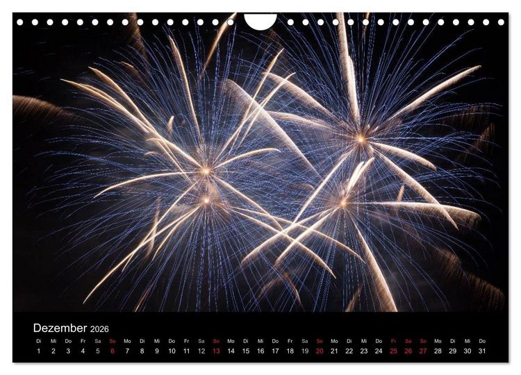 Produktbild: Feuerwerk (Wandkalender 2026 DIN A4 quer), CALVENDO Monatskalender