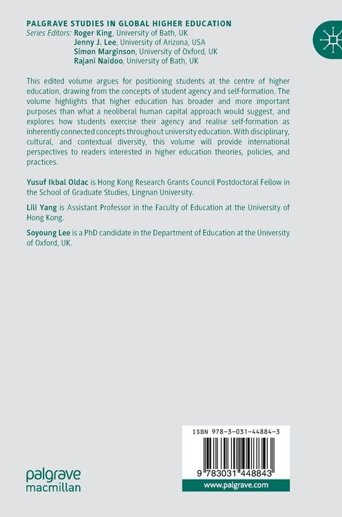Produktbild: Student Agency and Self-Formation in Higher Education