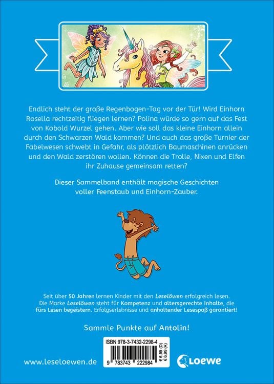 Produktbild: Die sch&ouml;nsten Lesel&ouml;wen-Geschichten zum ersten Selberlesen - Elfen, Feen und Einh&ouml;rner