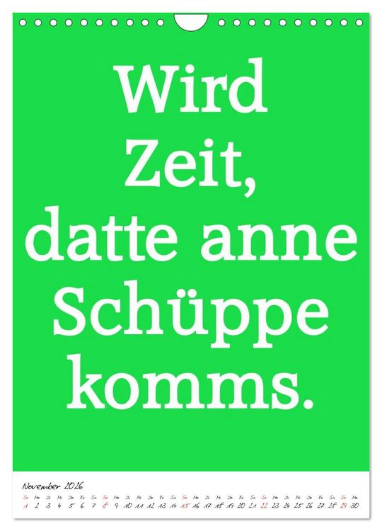 Produktbild: Spr&uuml;che aus&acute;m Pott (Wandkalender 2026 DIN A4 hoch), CALVENDO Monatskalender