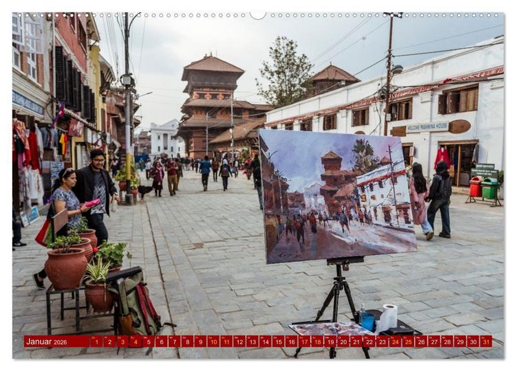 Produktbild: K&ouml;nigsst&auml;tte im Kathmandutal (Wandkalender 2026 DIN A2 quer), CALVENDO Monatskalender